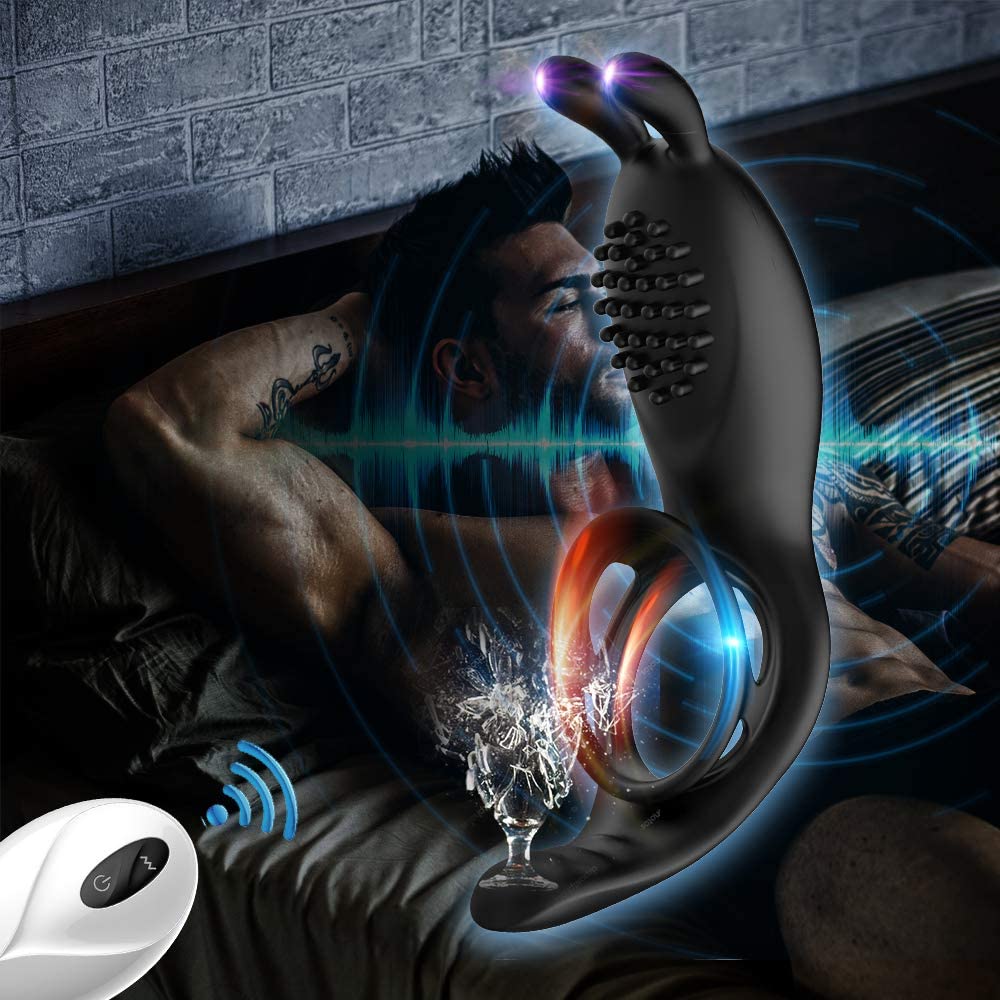 Vibrating Rabbit Cock Ring with a Remote - Vibe Alone or as a Couple - 9 Speed PassionGalore