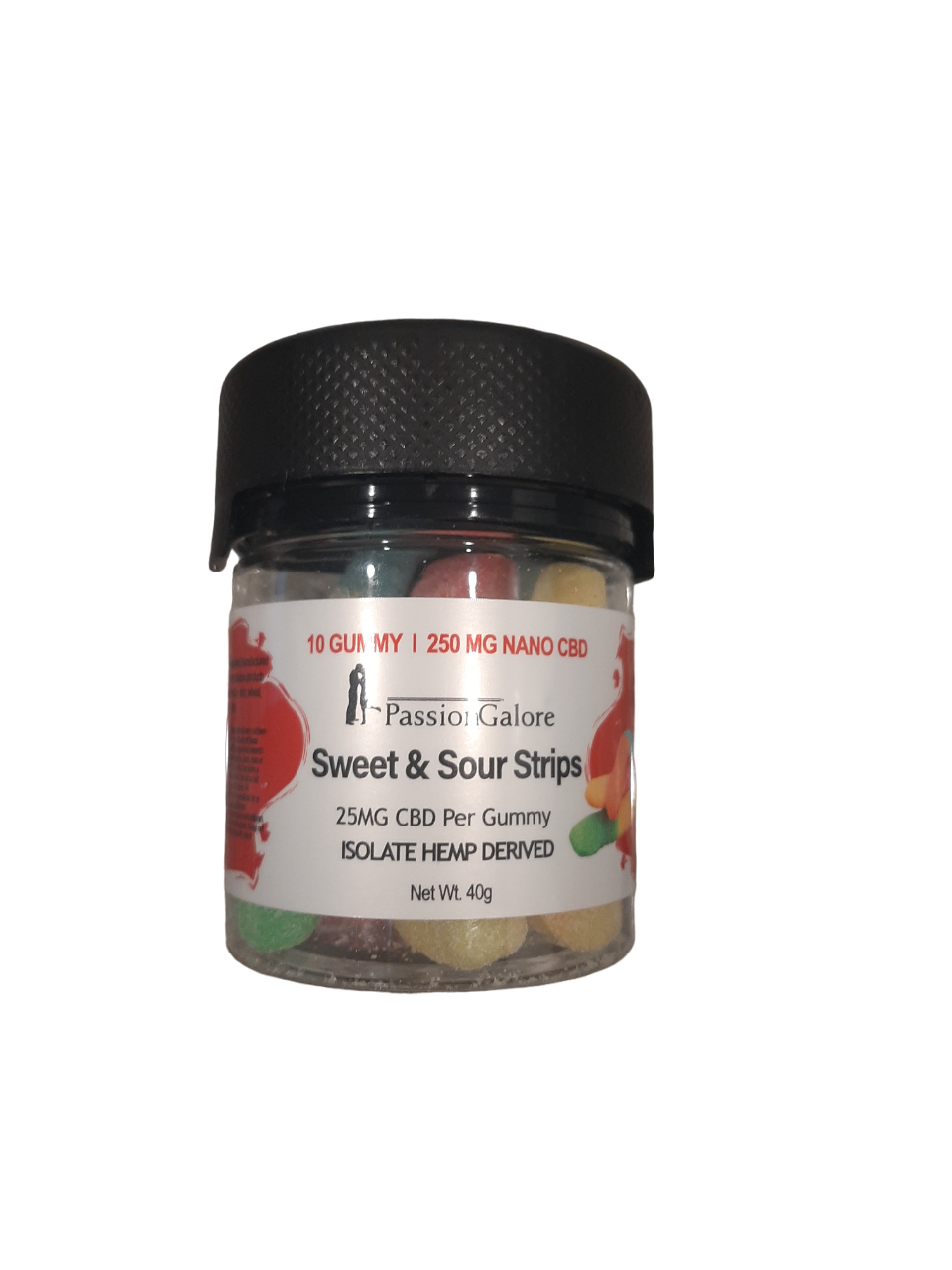 Sweet & Sour Strips - Nano Isolate Hemp - 10 Count Gummies