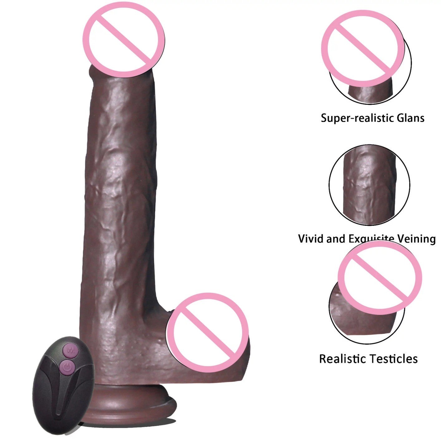 Realistic Chocolate Dick with Remote PassionGalore